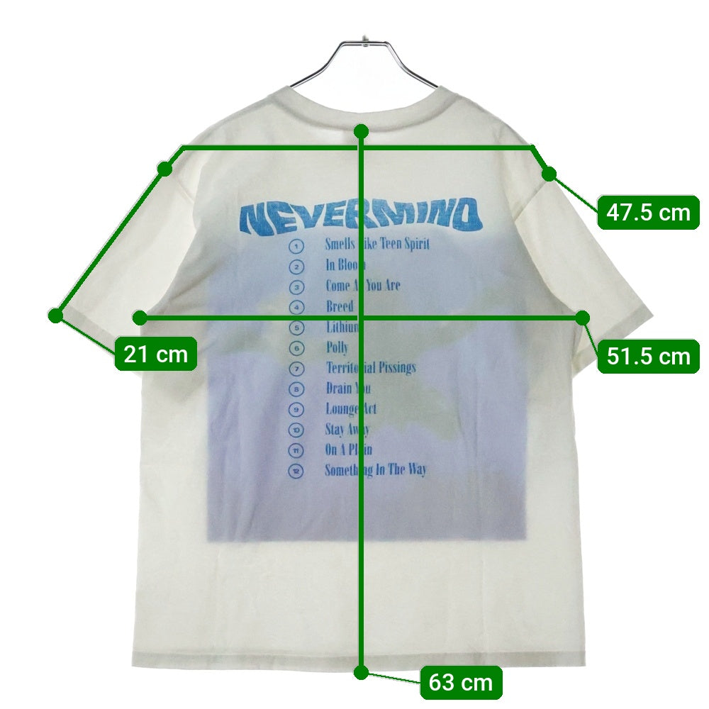VINTAGE(ヴィンテージ) 00s Y2K NIRVANA NEVERMIND ニルヴァーナ ネバーマインド 両面プリント 半袖Tシャツ ホワイト