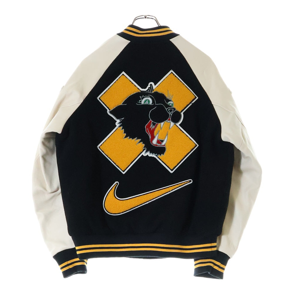 NIKE(ナイキ) ×PATTA VARSITY JACKET パタ バーシティジャケット スタジャン FJ3107-010 ブラック/ホワイト/イエロー