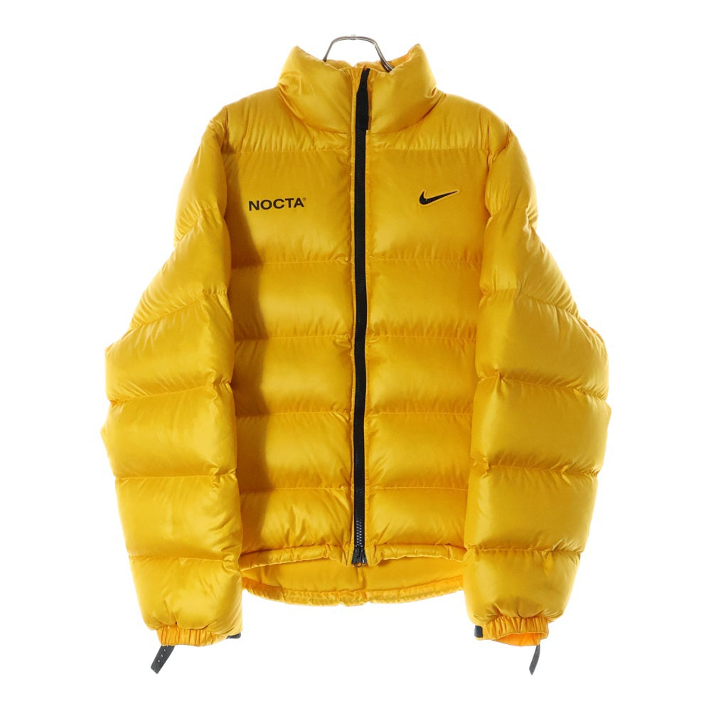 NIKE(ナイキ) ×NOCTA PUFFER JACKET ノクタ ロゴプリントデザインナイロンジップアップパファージャケット ダウン イエロー DA3997-739