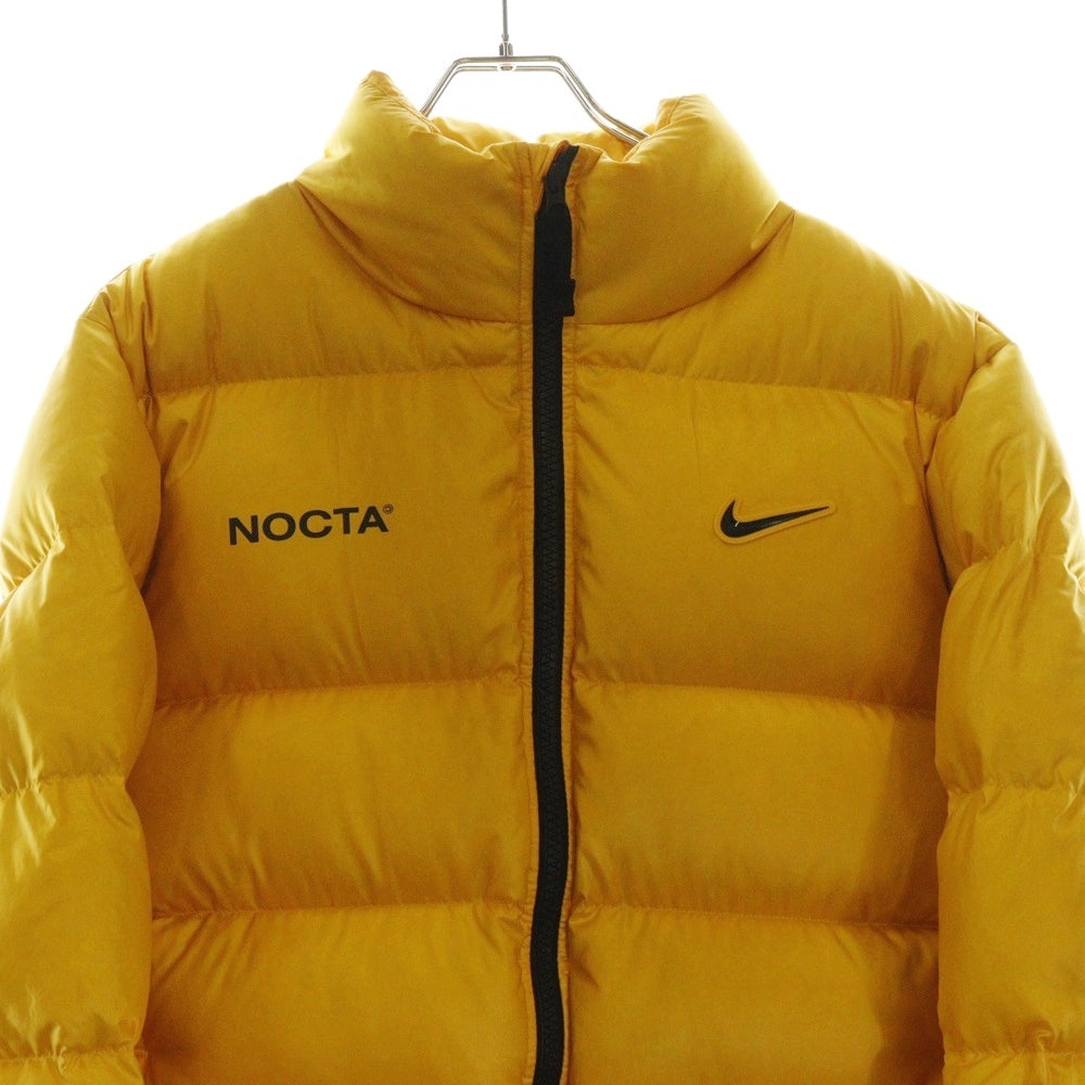 NIKE(ナイキ) ×NOCTA PUFFER JACKET ノクタ ロゴプリントデザインナイロンジップアップパファージャケット ダウン イエロー DA3997-739