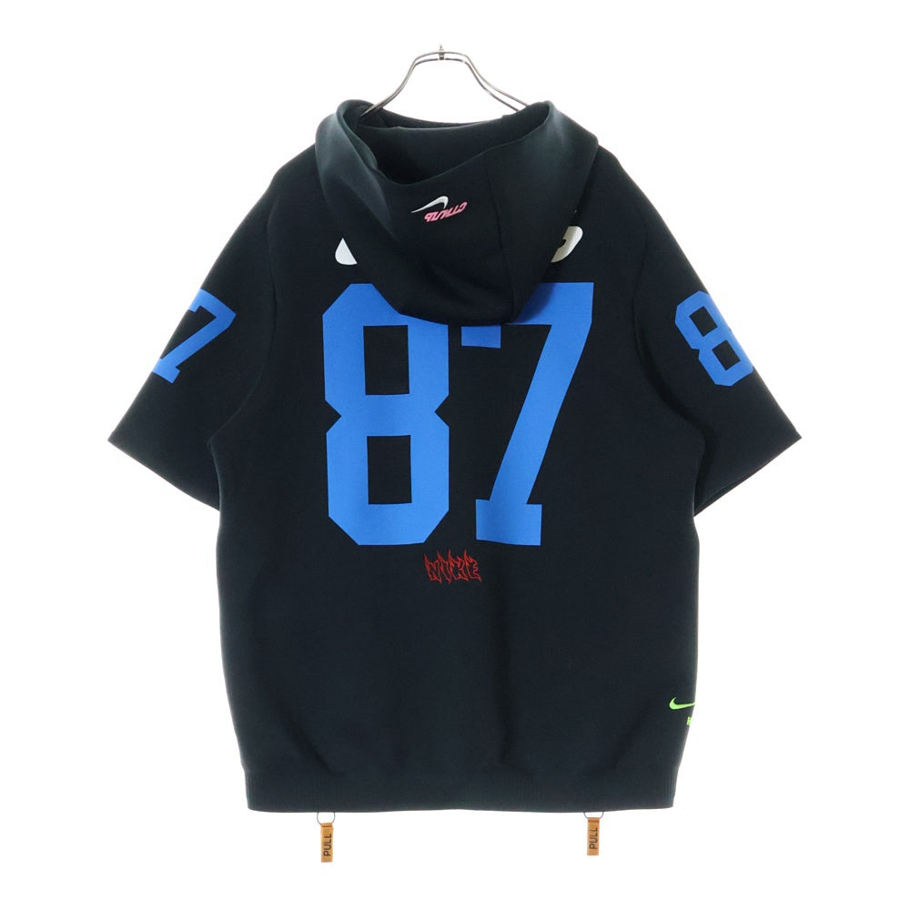 NIKE(ナイキ) ×Heron Preston SS Pullover Hoodie Jacket ヘロンプレストン プルオーバー半袖パーカー ブラック CI2975-010