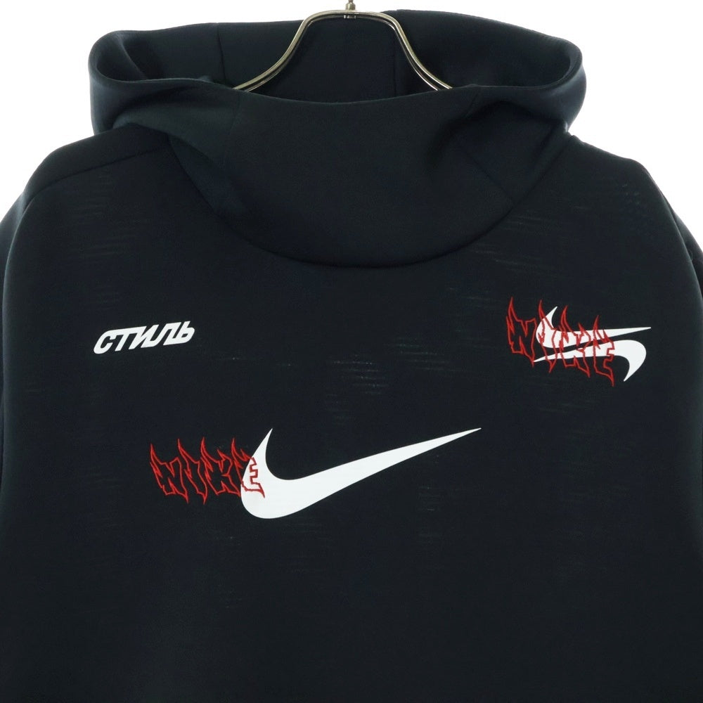 NIKE(ナイキ) ×Heron Preston SS Pullover Hoodie Jacket ヘロンプレストン プルオーバー半袖パーカー ブラック CI2975-010