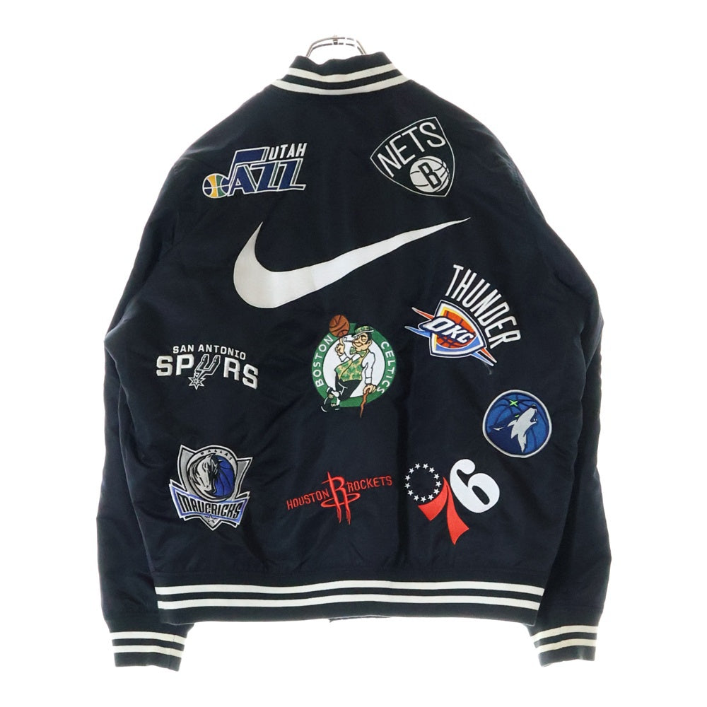 NIKE(ナイキ) 18SS×NBA Teams Warm-Up Jacket ナイキ エヌビーエー ロゴエンブロイダリー ウォームアップ スタジアムジャケット ブラック AO3631-010