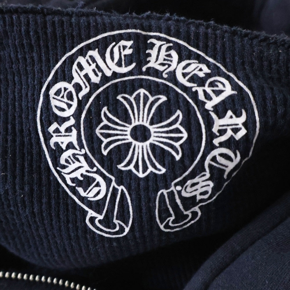 CHROME HEARTS(クロムハーツ) USA FLAG 星条旗 フラッグプリント ホースシュー ジップアップフーディー パーカー ブラック