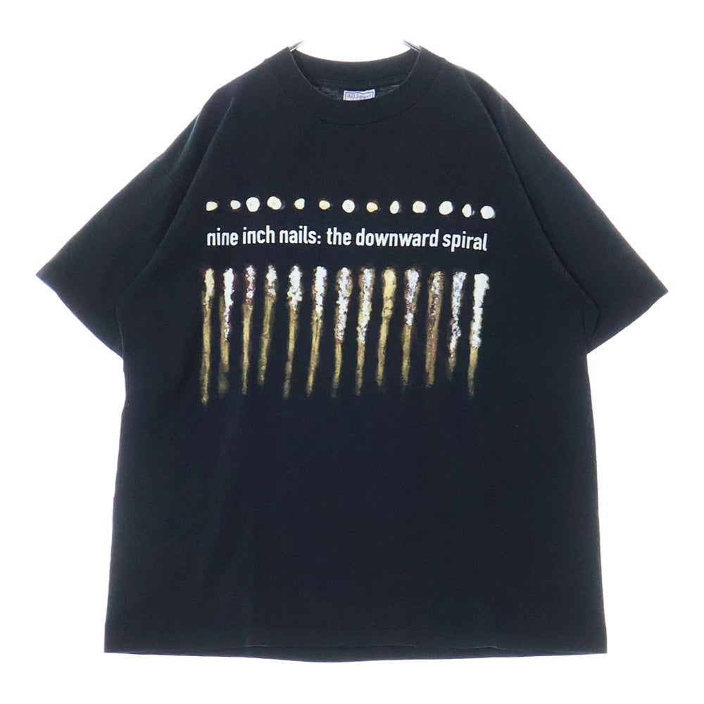 古着 00s ナインインチネイルズ ダウンワードスパイラル 半袖 シャツ 黒 ① VINTAGE ヴィンテージ NINE INCH NAILS THE DOWNWARD SPIRAL