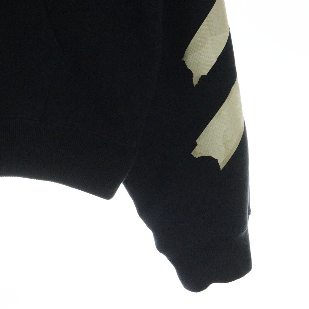 OFF-WHITE(オフホワイト) 20SS TAPE ARROWS OVER HOODIE テープアローズ オーバーフーディー プルオーバーパーカー ブラック OMBB037R20E30002