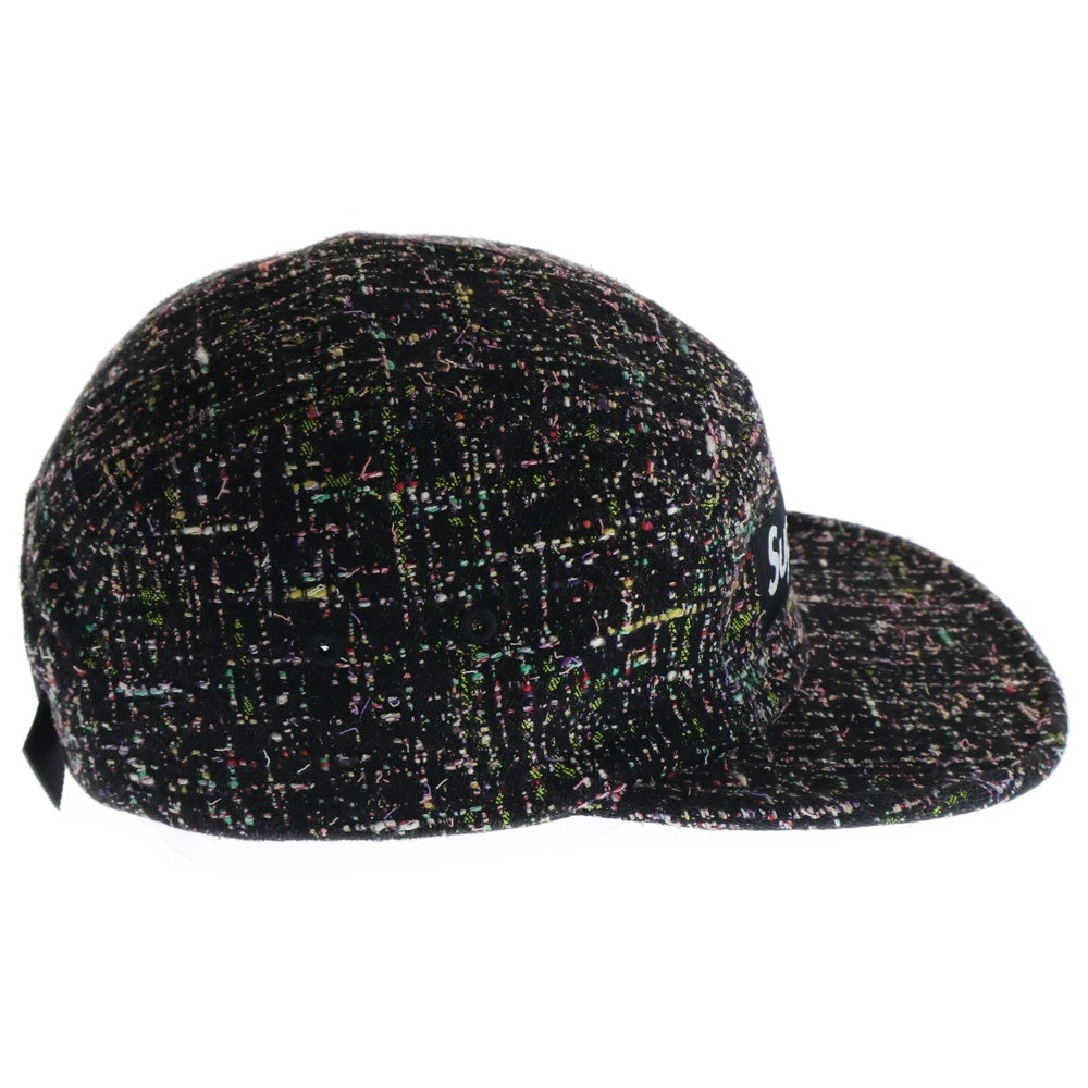 SUPREME(シュプリーム) 24AW Denim Boucle Camp Cap デニム ブークレ キャップ 帽子 ブラック