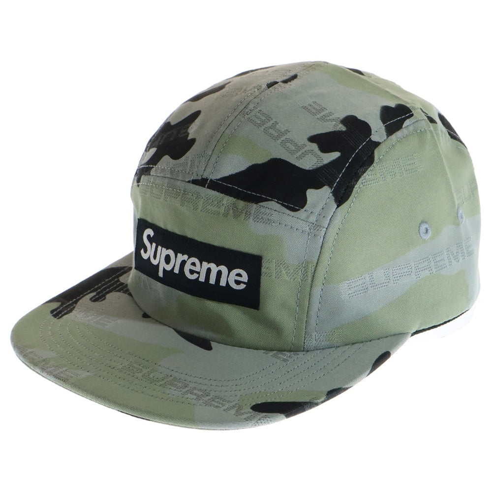 SUPREME(シュプリーム) 24AW Reflective Jacquard Camp Cap リフレクティブジャガードキャンプキャップ 帽子 グレー