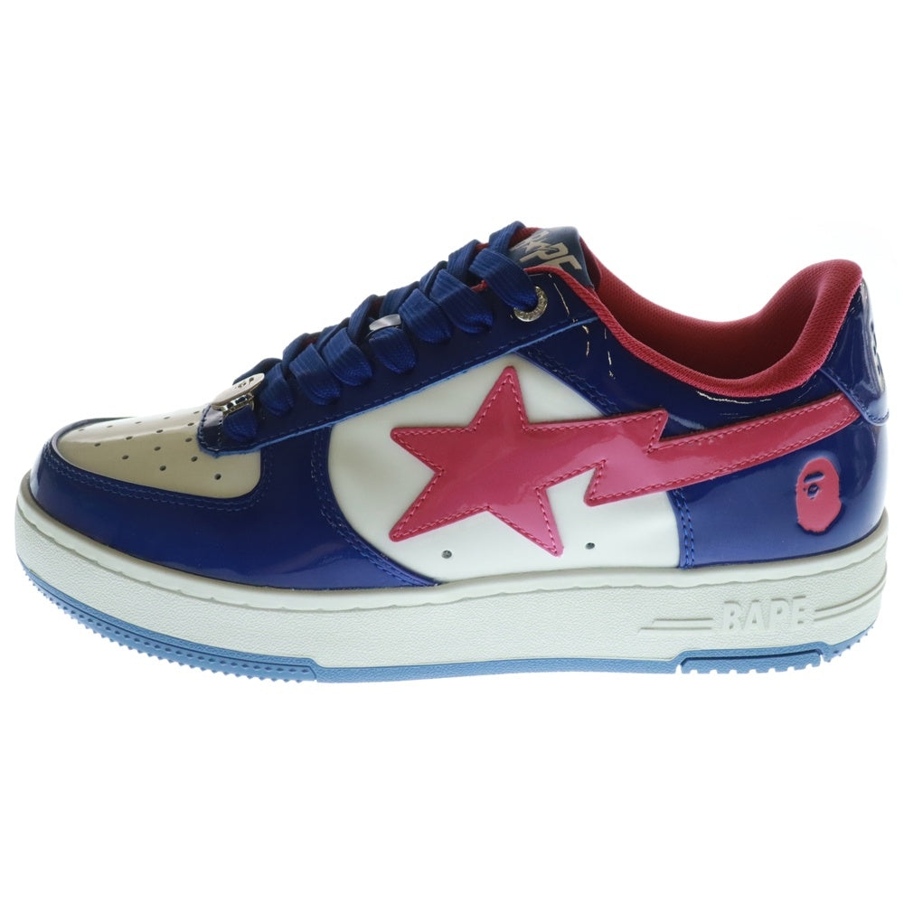 A BATHING APE(アベイシングエイプ) Bape Sta #1 Blue 1K80191301 ベイプスタ パテントレザーローカットスニーカー ブルー US8/26cm