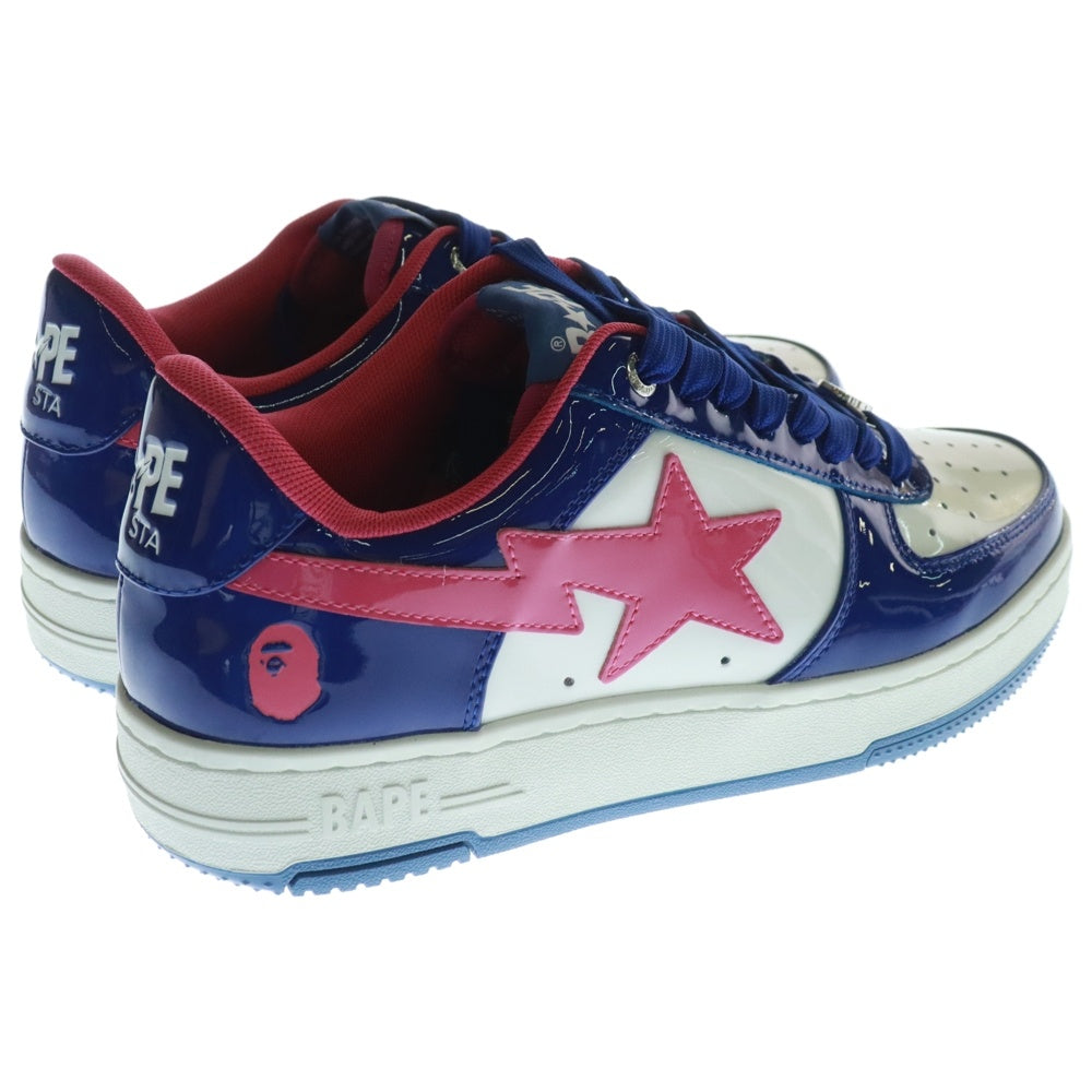 A BATHING APE(アベイシングエイプ) Bape Sta #1 Blue 1K80191301 ベイプスタ パテントレザーローカットスニーカー ブルー US8/26cm