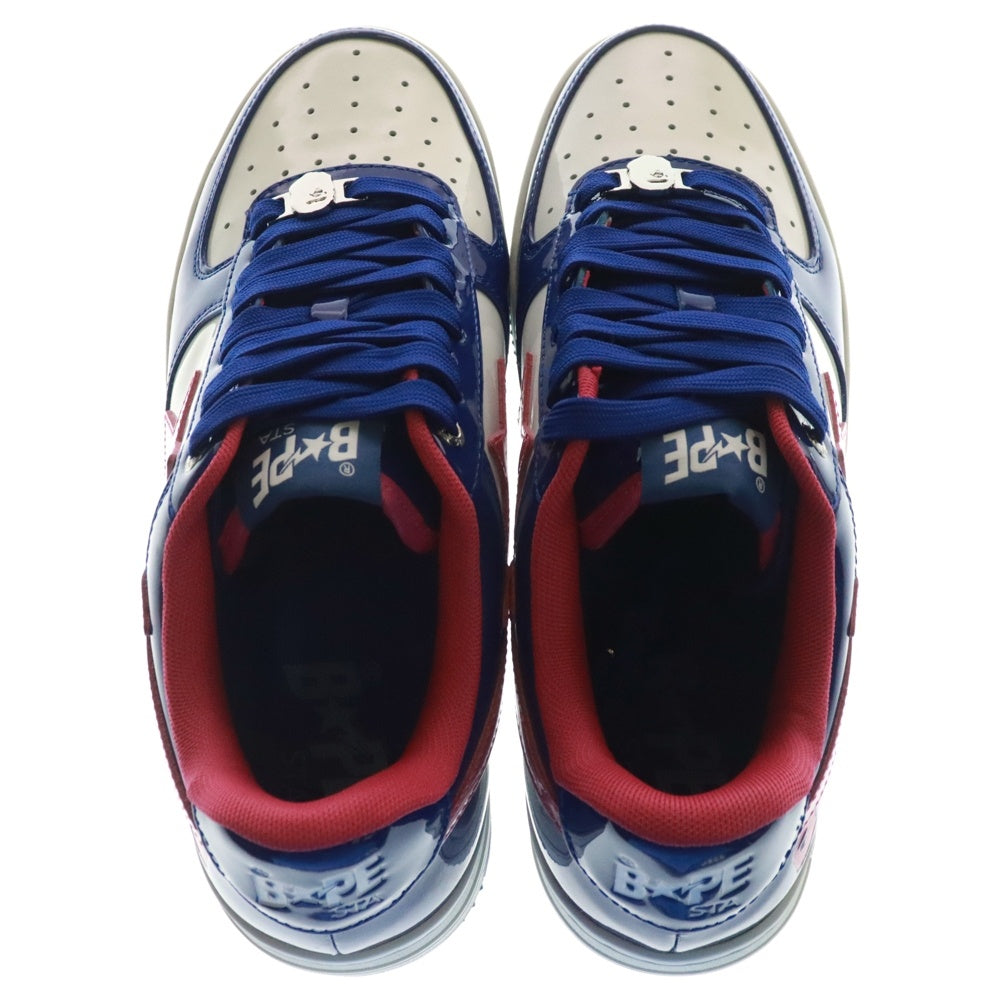 A BATHING APE(アベイシングエイプ) Bape Sta #1 Blue 1K80191301 ベイプスタ パテントレザーローカットスニーカー ブルー US8/26cm
