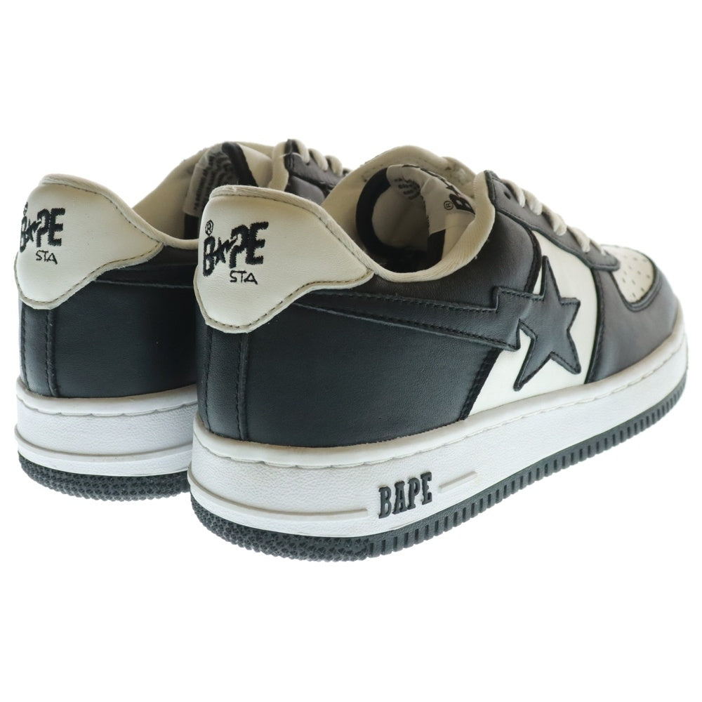 A BATHING APE(アベイシングエイプ) BAPE STA #3 ベイプスター ローカットスニーカー ブラック/ホワイト US8/26cm 1L30-191-305