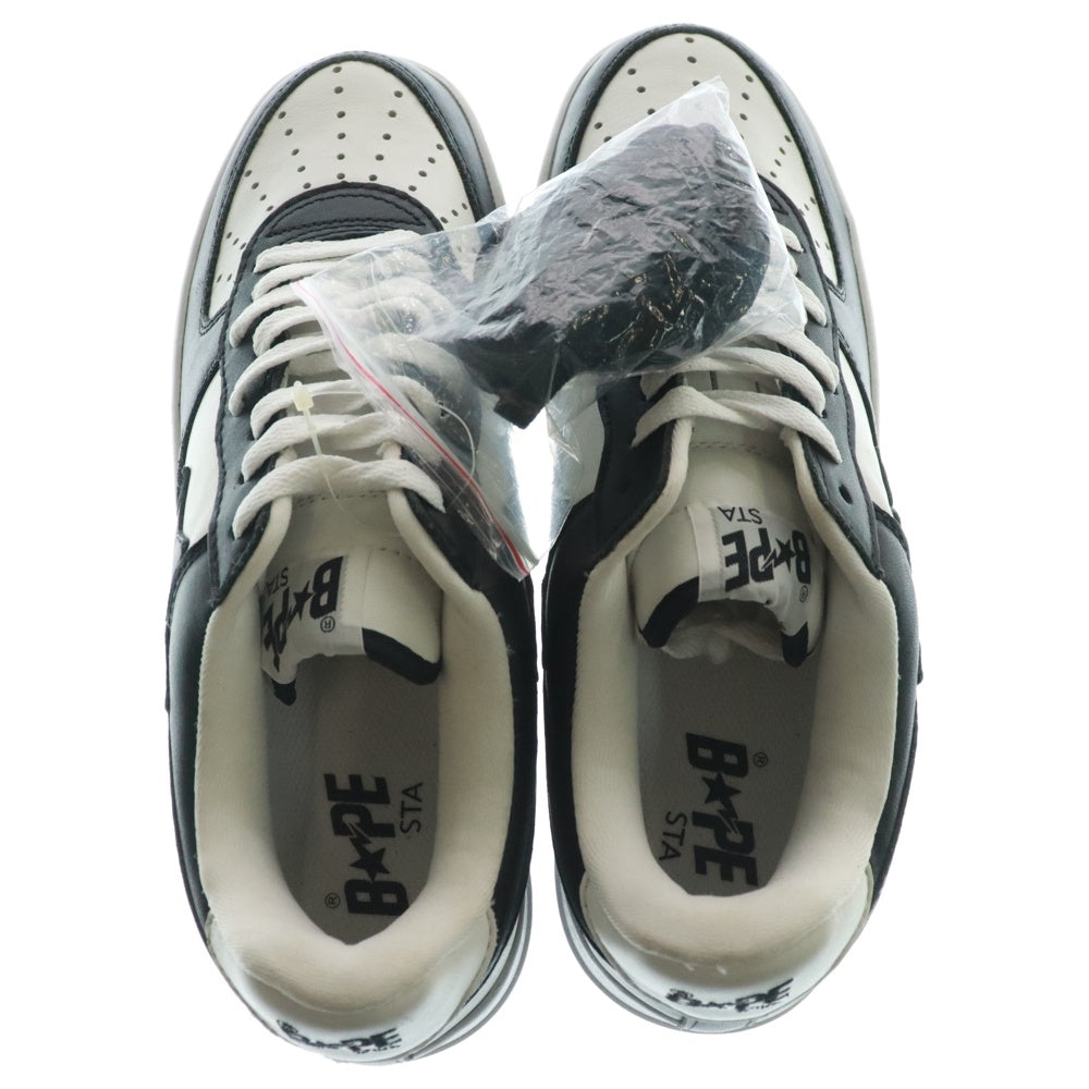 A BATHING APE(アベイシングエイプ) BAPE STA #3 ベイプスター ローカットスニーカー ブラック/ホワイト US8/26cm 1L30-191-305