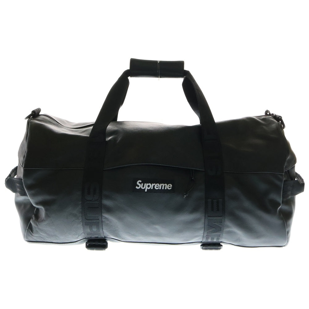 SUPREME(シュプリーム) 24AW Leather Duffle Bag レザー ダッフル ボストン ラージ バッグ ブラック