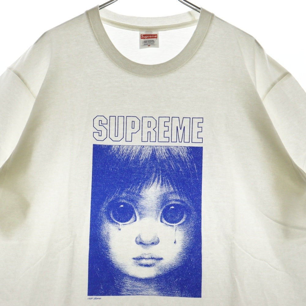 SUPREME(シュプリーム) 24SS Margaret Keane Teardrop Tee マーガレット キーン ティアドロップ プリント クルーネック 半袖Tシャツ カットソー ホワイト