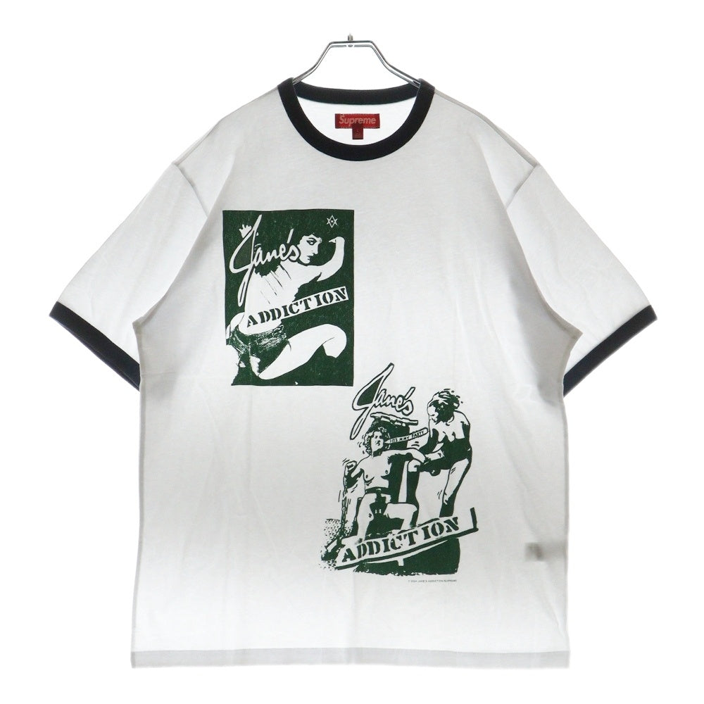 SUPREME(シュプリーム) 24AW Jane's Addiction Ringer Tee ジョーンズアディクション リンガー半袖Tシャツ カットソー ホワイト
