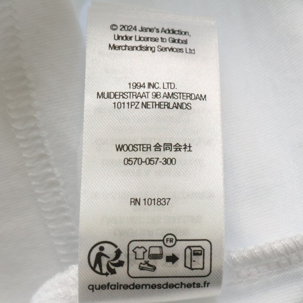 SUPREME(シュプリーム) 24AW Jane's Addiction Ringer Tee ジョーンズアディクション リンガー半袖Tシャツ カットソー ホワイト
