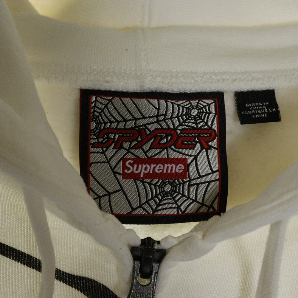 SUPREME(シュプリーム) 24AW ×SPYDER Zip Up Hooded Sweatshirt スパイダー スウェットジップパーカー ホワイト/ブラック