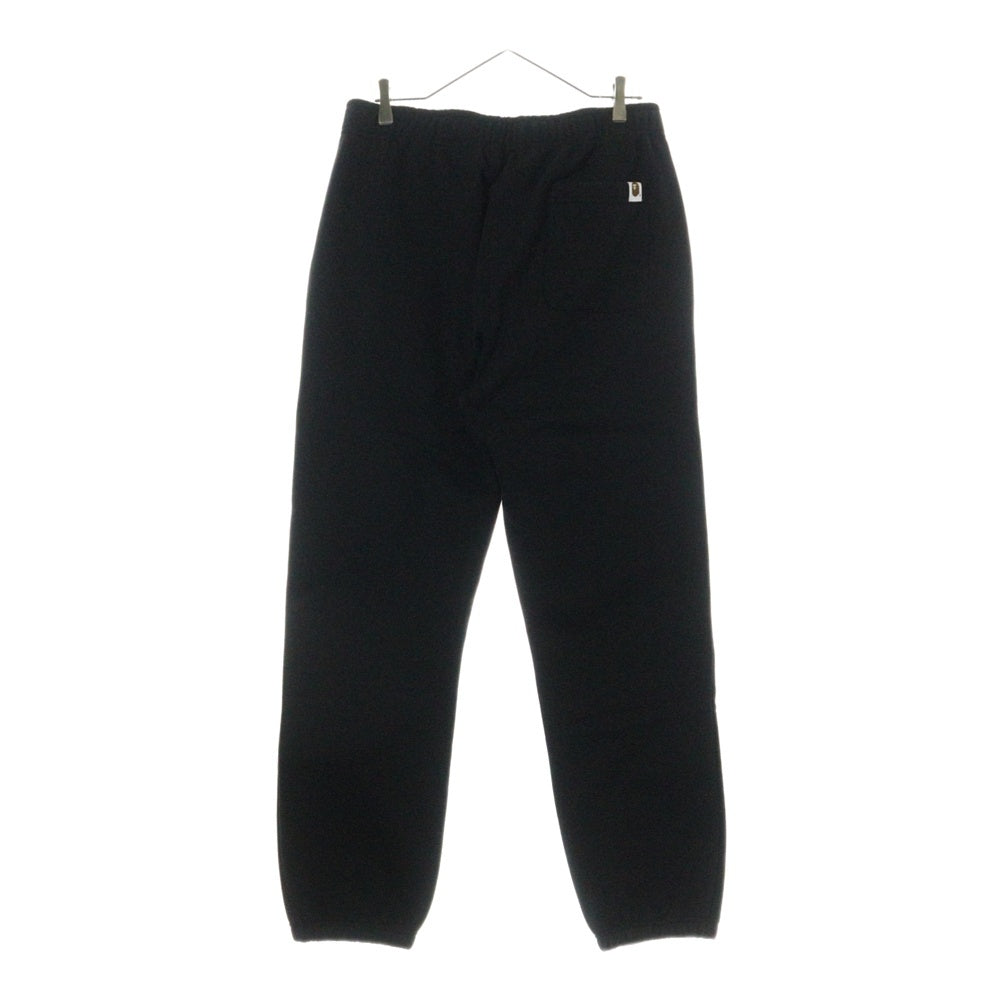 A BATHING APE(アベイシングエイプ) BAPE プリントロゴスウェットパンツ トラウザー ブラック 001GDL201010H
