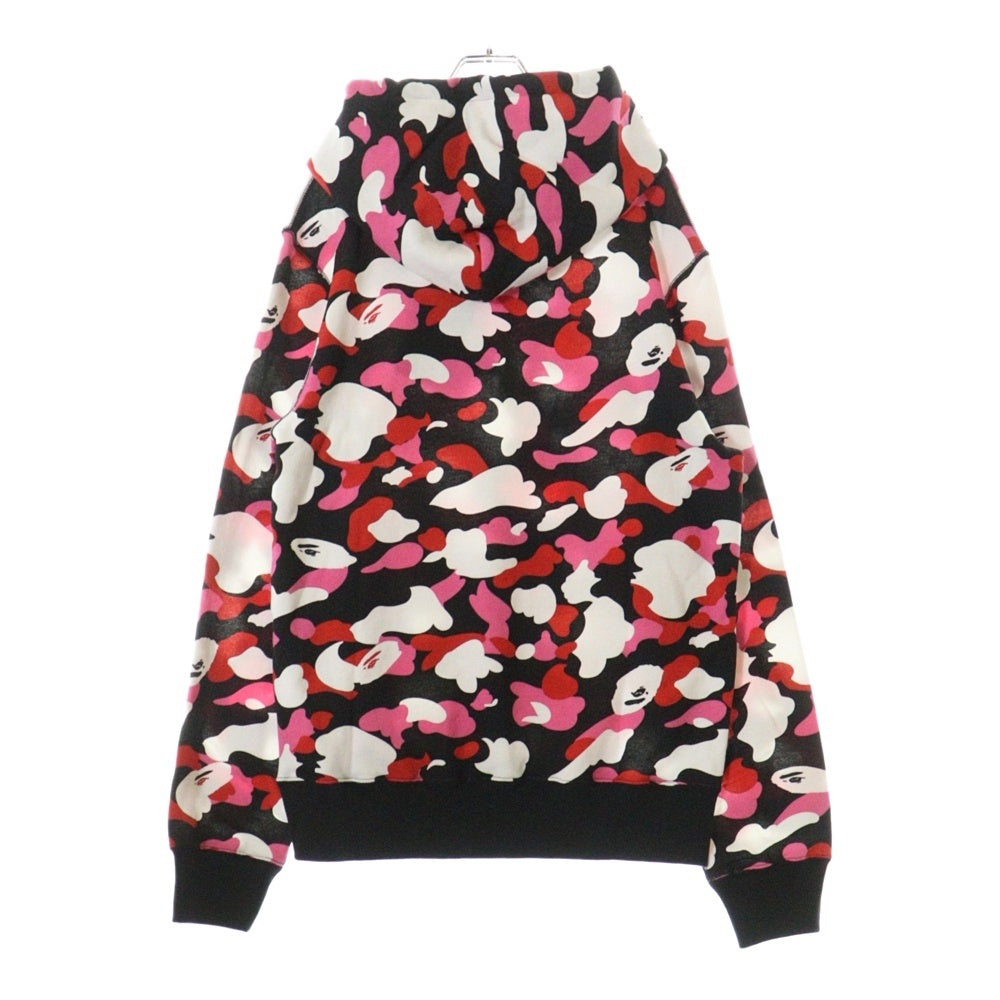 A BATHING APE(アベイシングエイプ) ×VOGUE ヴォウグ プリントロゴ カモ柄スウェットプルオーバーパーカー ピンク/ホワイト 001PPH232902X