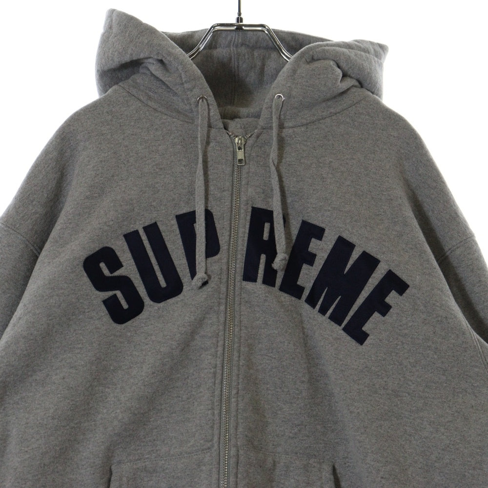 SUPREME(シュプリーム) 24AW Arc Thermal Zip Up Hooded Sweatshirt アーチロゴ サーマルジップフーディー パーカー グレー
