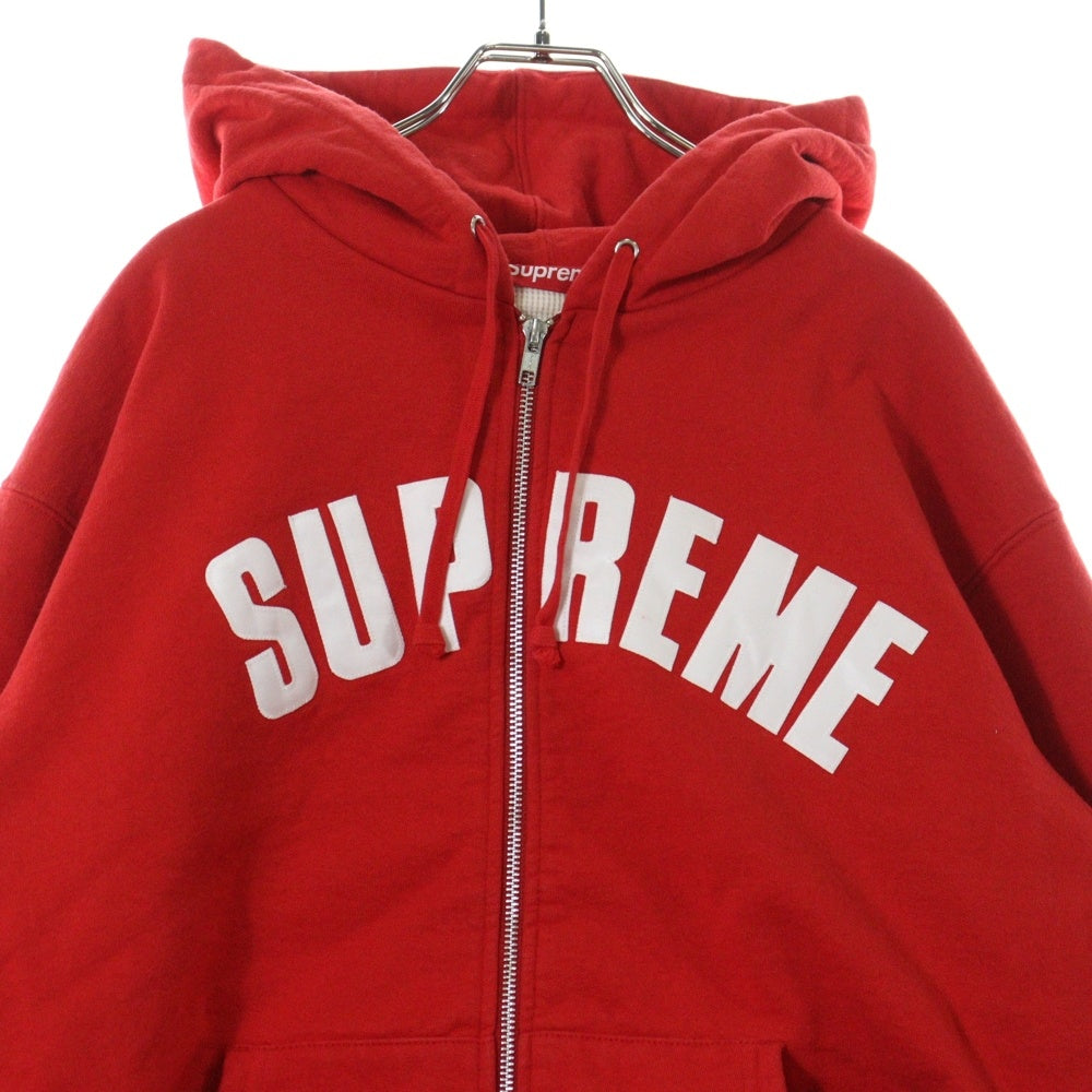 SUPREME(シュプリーム) 24AW Arc Thermal Zip Up Hooded Sweatshirt アーチロゴ サーマルジップフーディー パーカー レッド