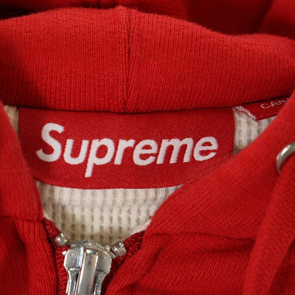 SUPREME(シュプリーム) 24AW Arc Thermal Zip Up Hooded Sweatshirt アーチロゴ サーマルジップフーディー パーカー レッド