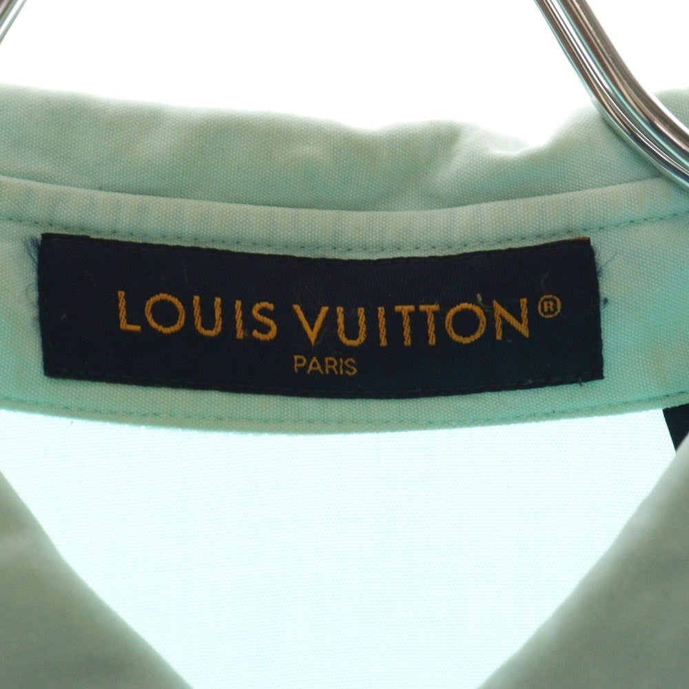LOUIS VUITTON(ルイヴィトン) LOUIS VUITTON ルイヴィトン 23AW シグネチャーロゴプリントボタンフライ半袖シャツ RM232Q YH4 HPS53W ブルー