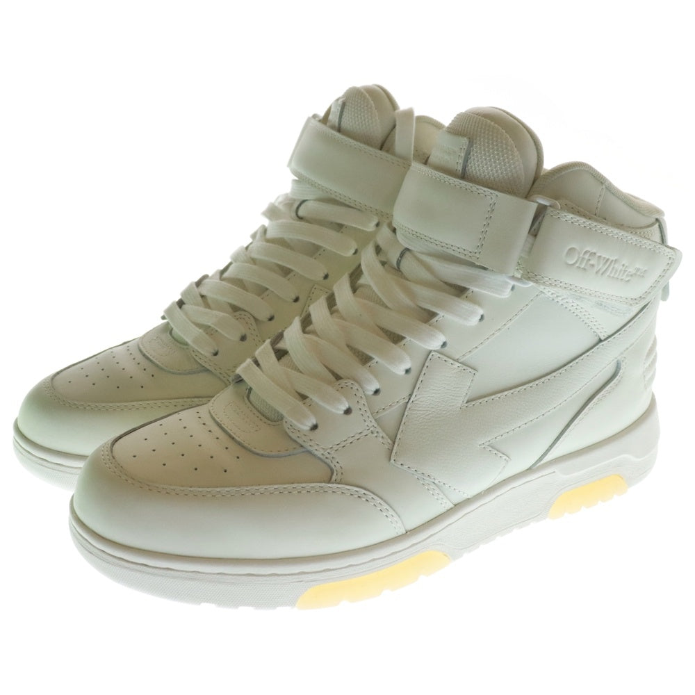 OFF-WHITE(オフホワイト) Out Of Office Leather HighTop Sneaker アウトオブオフィス レザーハイトップスニーカー ハイカット ホワイト 43 OMIA259C99LEA0010101