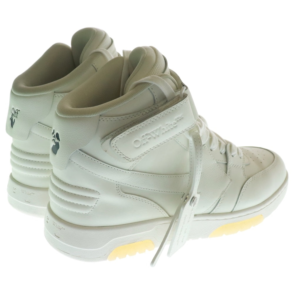 OFF-WHITE(オフホワイト) Out Of Office Leather HighTop Sneaker アウトオブオフィス レザーハイトップスニーカー ハイカット ホワイト 43 OMIA259C99LEA0010101
