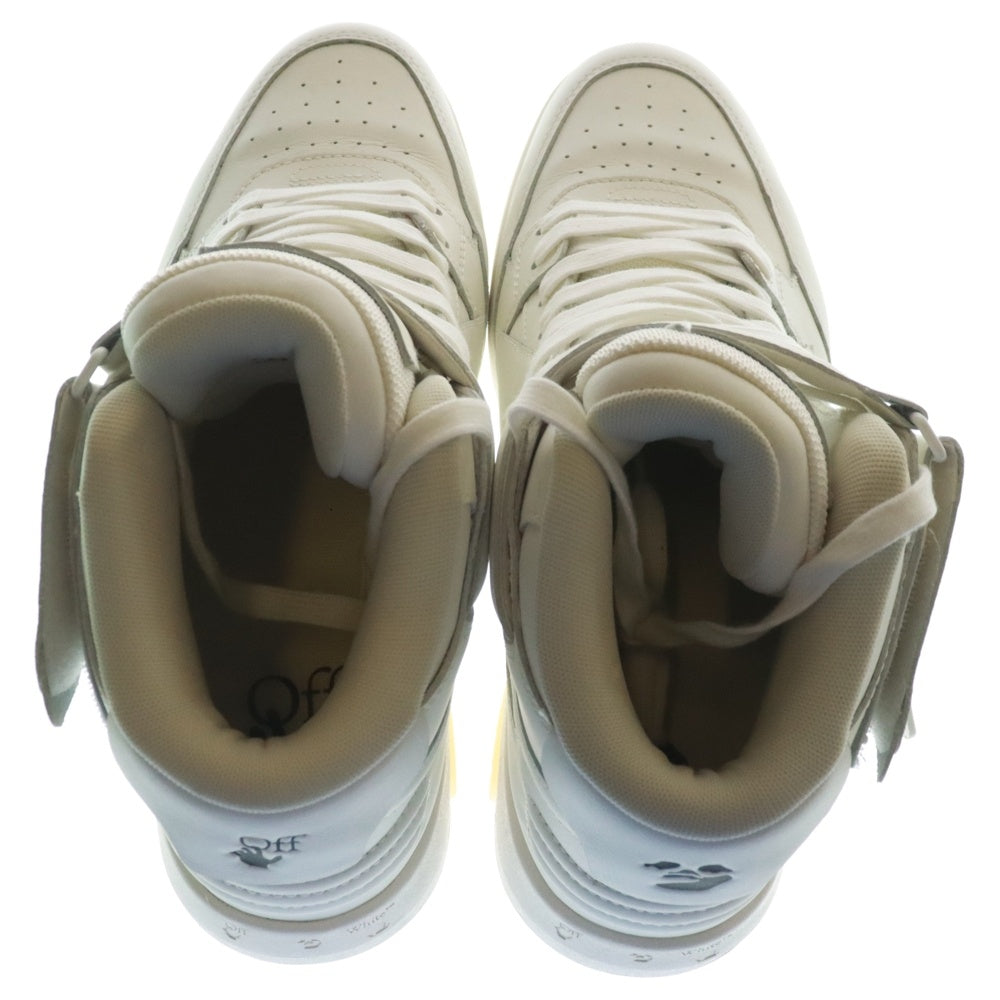 OFF-WHITE(オフホワイト) Out Of Office Leather HighTop Sneaker アウトオブオフィス レザーハイトップスニーカー ハイカット ホワイト 43 OMIA259C99LEA0010101