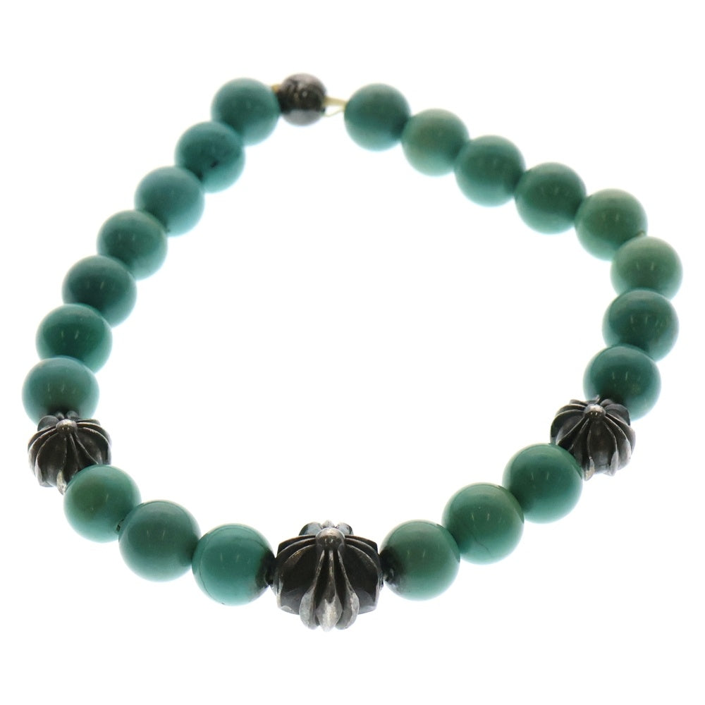 CHROME HEARTS(クロムハーツ) 8mm BEAD ビーズ ブレスレット シルバー/ターコイズ