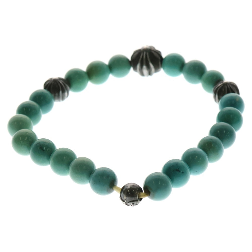 CHROME HEARTS(クロムハーツ) 8mm BEAD ビーズ ブレスレット シルバー/ターコイズ