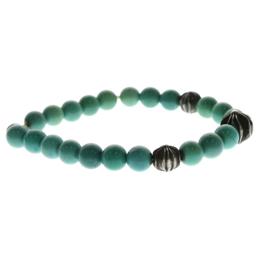 CHROME HEARTS(クロムハーツ) 8mm BEAD ビーズ ブレスレット シルバー/ターコイズ