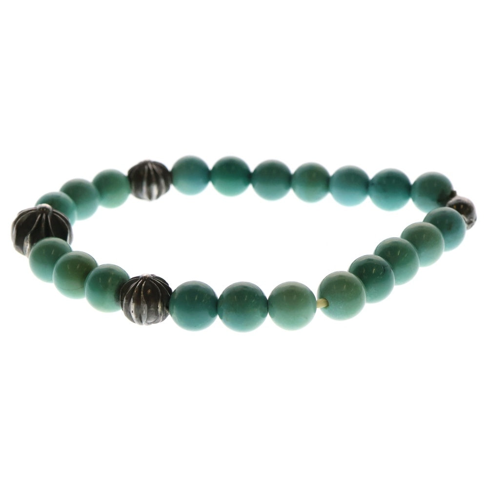 CHROME HEARTS(クロムハーツ) 8mm BEAD ビーズ ブレスレット シルバー/ターコイズ