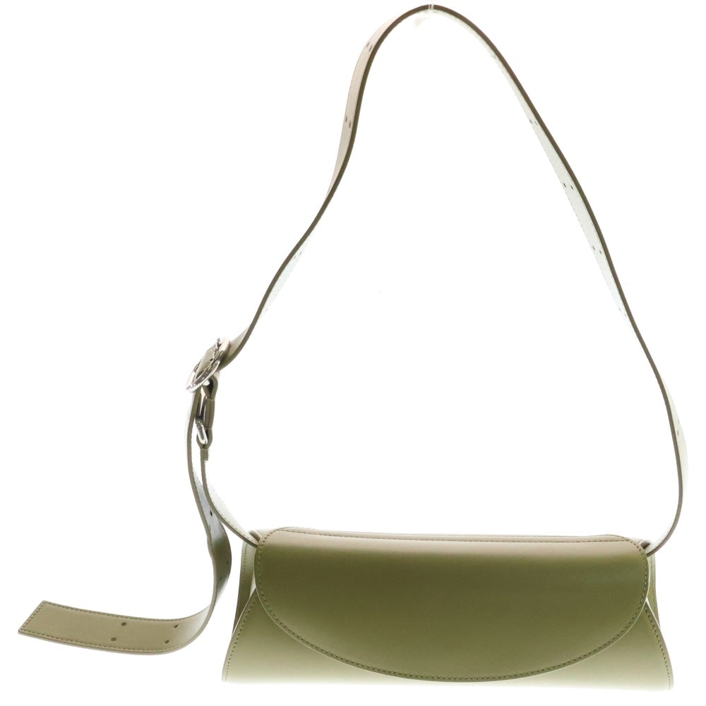 JIL SANDER(ジルサンダー) カンノーロ スモール エンボスロゴ レザー ショルダーバッグ ライトグリーン