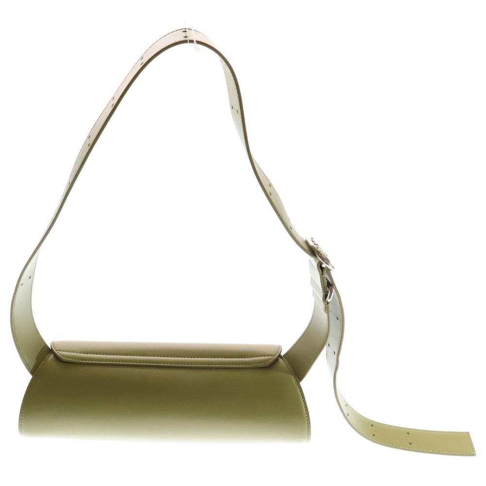 JIL SANDER(ジルサンダー) カンノーロ スモール エンボスロゴ レザー ショルダーバッグ ライトグリーン