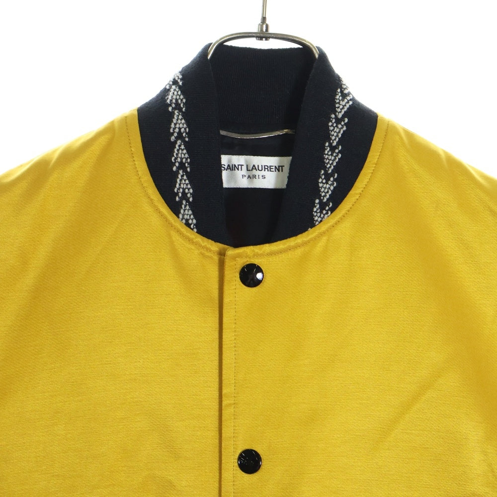 SAINT LAURENT PARIS(サンローランパリ) 18SS サテンヴァーシティージャケット イエロー 506549 Y170S