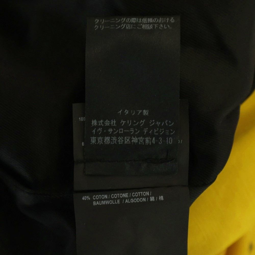 SAINT LAURENT PARIS(サンローランパリ) 18SS サテンヴァーシティージャケット イエロー 506549 Y170S