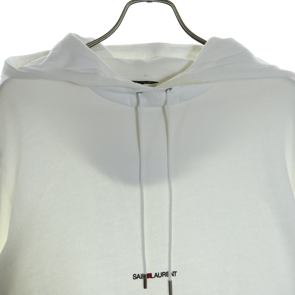 SAINT LAURENT PARIS(サンローランパリ) フロントロゴ スウェットプルオーバーパーカー ホワイト 464581YB2PG