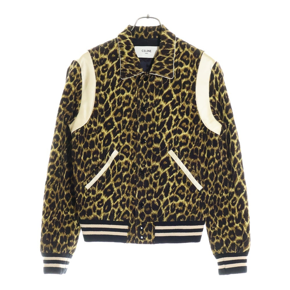 SAINT LAURENT PARIS(サンローランパリ) 20SS レオパード調 コーデュロイ テディ ブルゾン ジャケット ブラウン 2V191223D