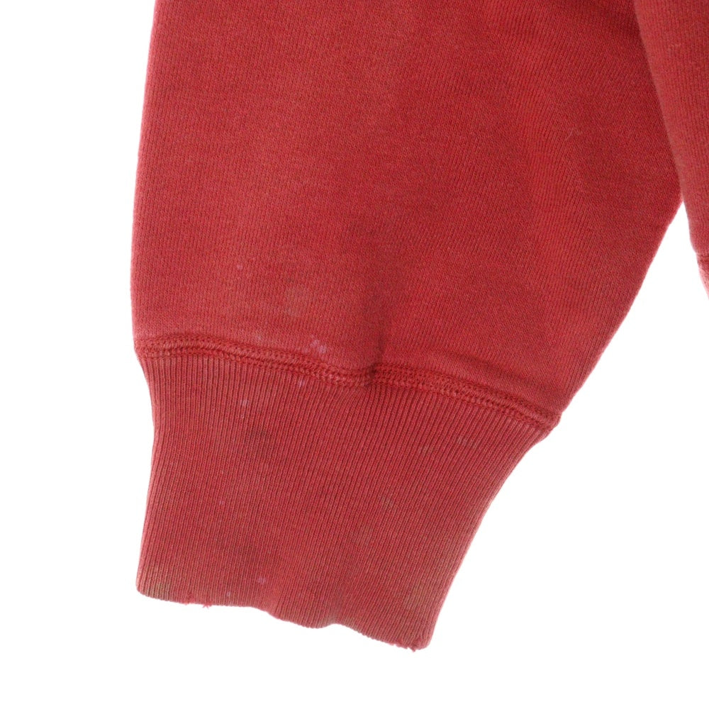 SAINT MICHAEL(セントマイケル) 20AW SM11 HOODIE RED ダメージ加工 フロントロゴ刺繍 スウェットプルオーバーパーカー レッド SM-A20-0000-015