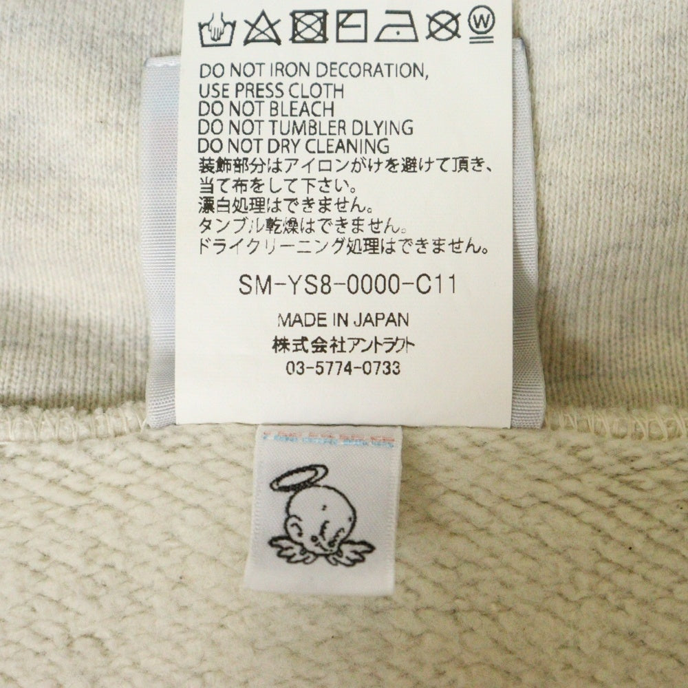 SAINT MICHAEL(セントマイケル) 24SS ×BONE XRAISED BR_HOODIE LA ボーンレイズド グラフィック総柄 スウェット プルオーバーパーカー アイボリー SM-YS8-0000-C11