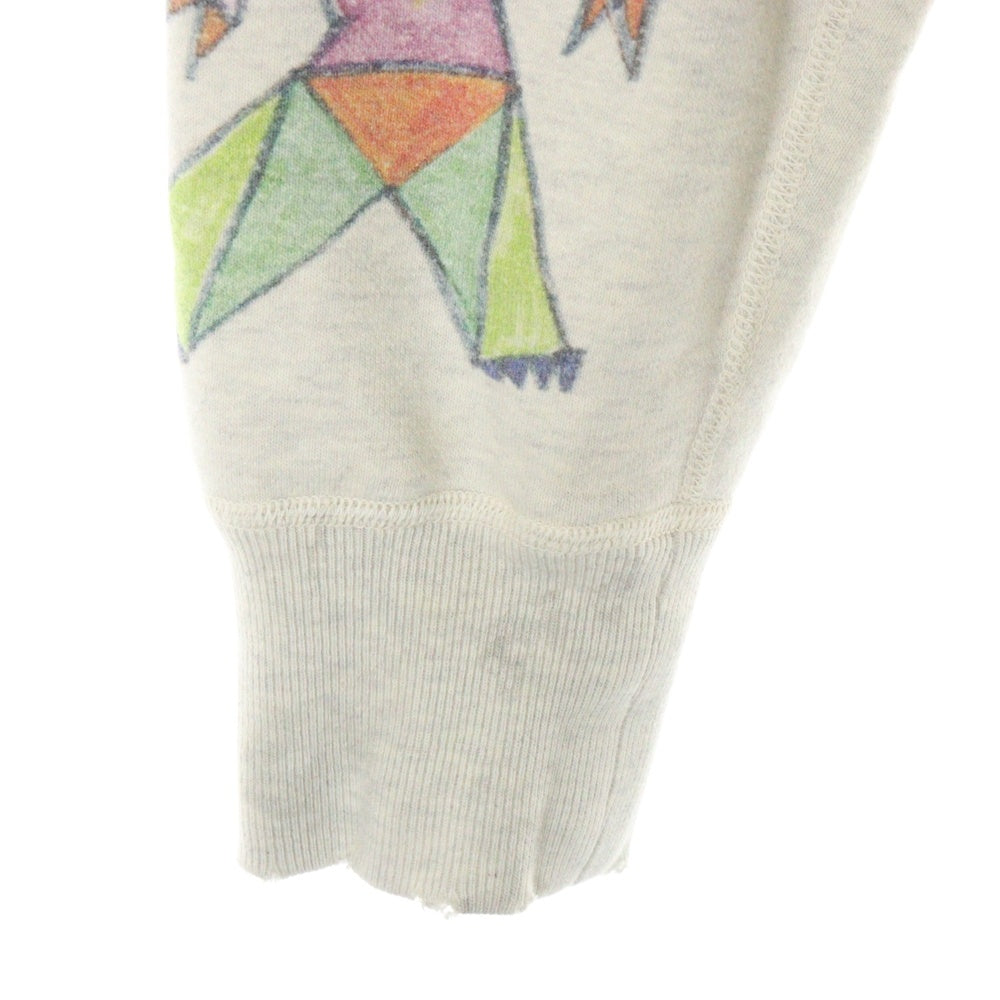 SAINT MICHAEL(セントマイケル) 21SS Graffiti Hoodie グラフィティ フーディ プルオーバー パーカー ペイント ヴィンテージ加工 グレー SM-S21-0000-044