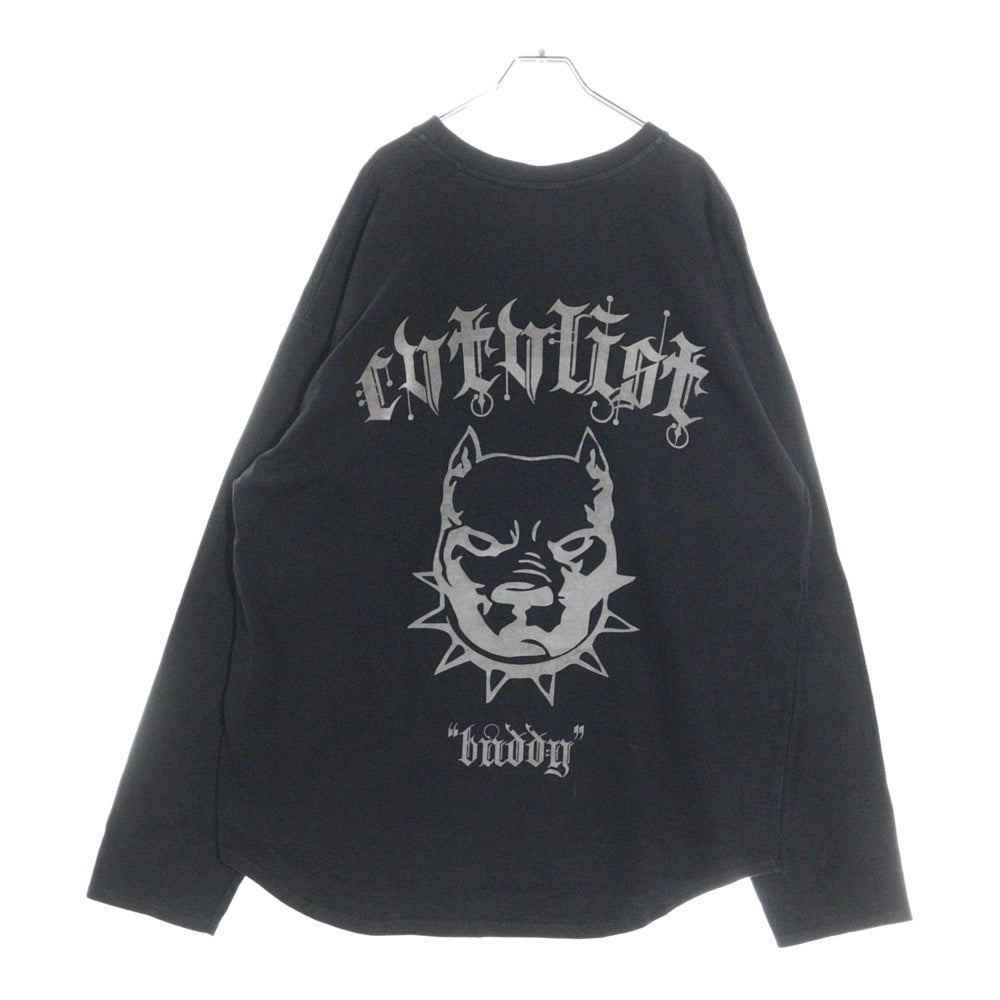 cvtvlist(カタリスト) BYDDY プリントロゴ 長袖Tシャツ カットソー ブラック