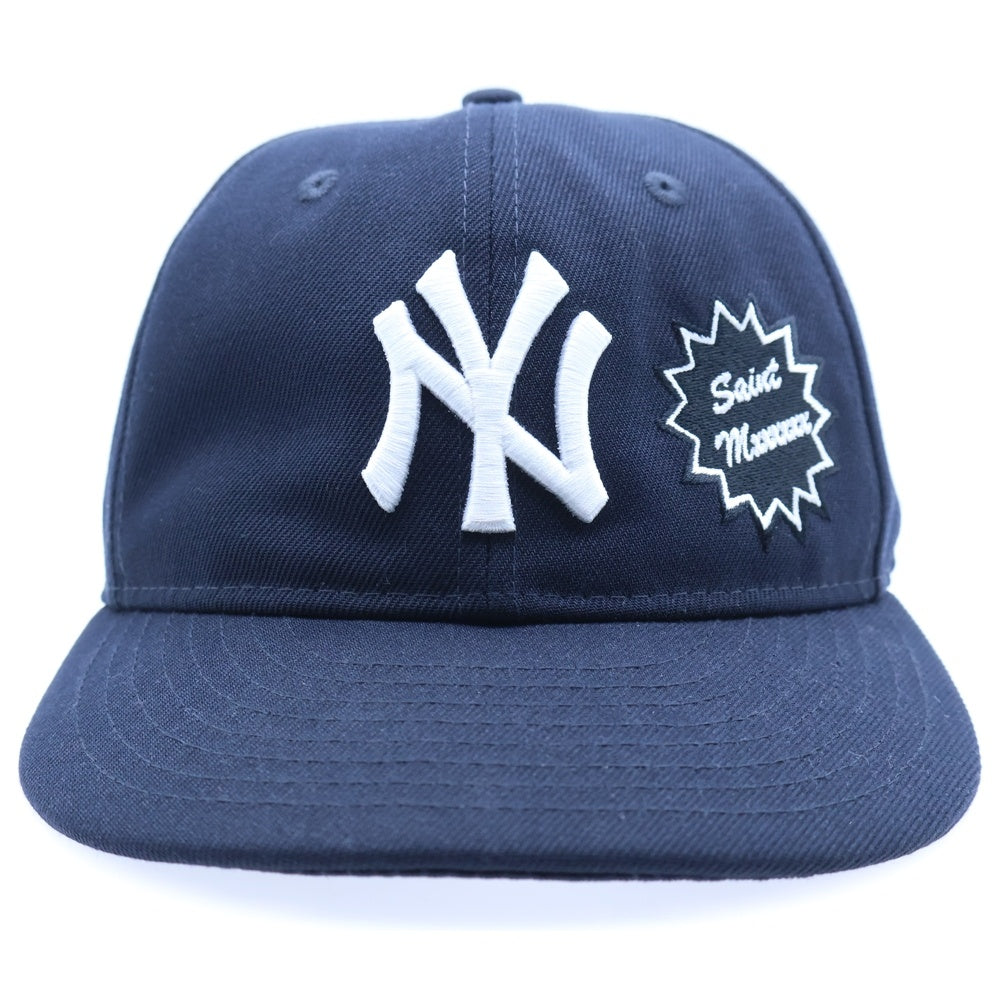 SAINT MICHAEL(セントマイケル) 25SS ×NEW ERA ×MLB YANKEES SNAPBACK ヤンキース スナップバック ワッペンロゴ キャップ 帽子 ブラック 14532343