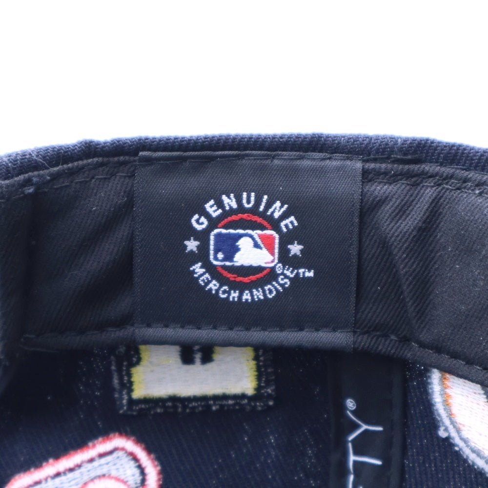 SAINT MICHAEL(セントマイケル) 25SS ×NEW ERA ×MLB YANKEES SNAPBACK ヤンキース スナップバック ワッペンロゴ キャップ 帽子 ブラック 14532343