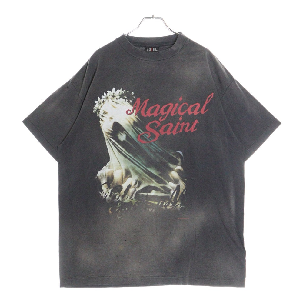 SAINT MICHAEL(セントマイケル) 24SS MAGICAL SAINT マジカルセント ダメージ加工半袖Tシャツ グレー SM-YS8-0000-006
