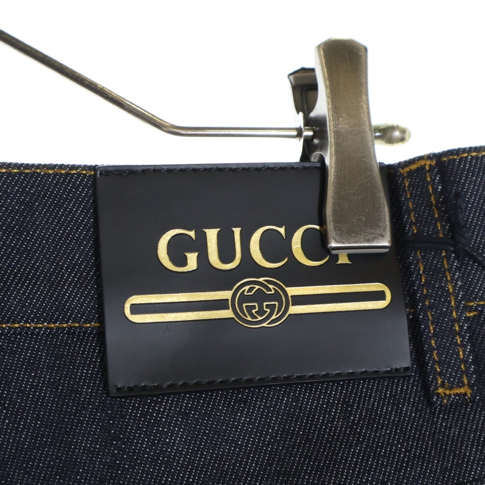 GUCCI(グッチ) GGパターン 折り返し付き デニムパンツ インディゴ 700949 XDB1Z