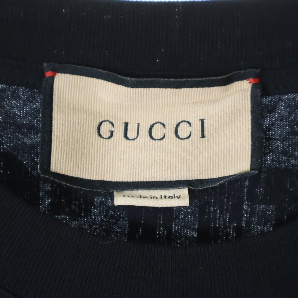 GUCCI(グッチ) SS21 1921 Series Alphabet Printing T-Shirt ロゴプリント フットボール 半袖Tシャツ ブラック 660744 XJDKK